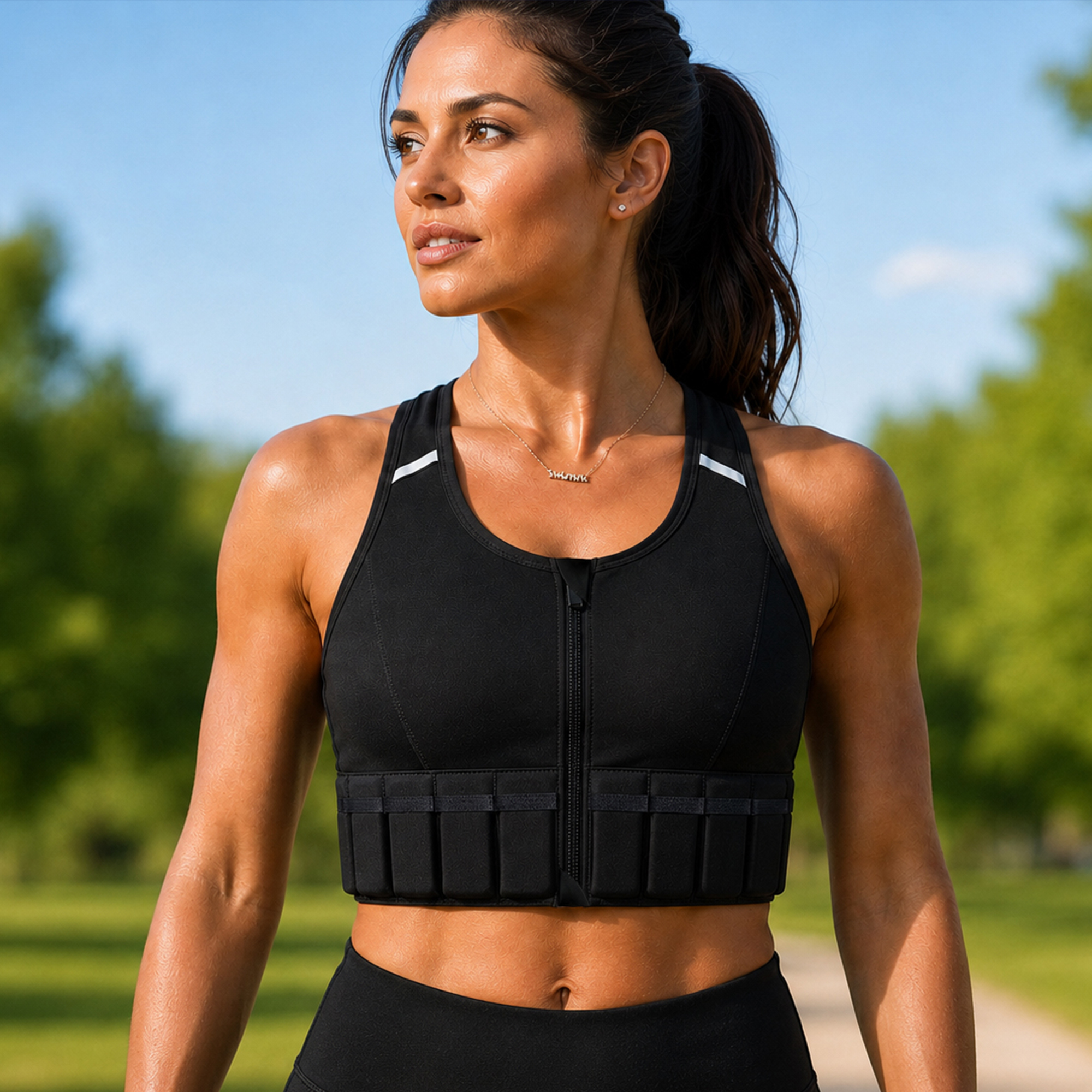Adjustable Weighted Walking Sports Bra | 5 lbs